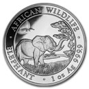 2019 Somalia 1 oz Silver Elephant BU