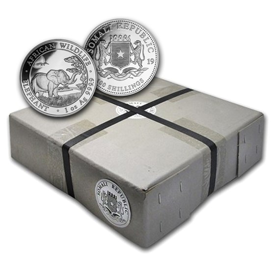 2019 Somalia 500-Coin 1 oz Silver Elephant (Sealed Box) 2019 Somalia 500-Coin 1 oz Silver Elephant (Sealed Box)