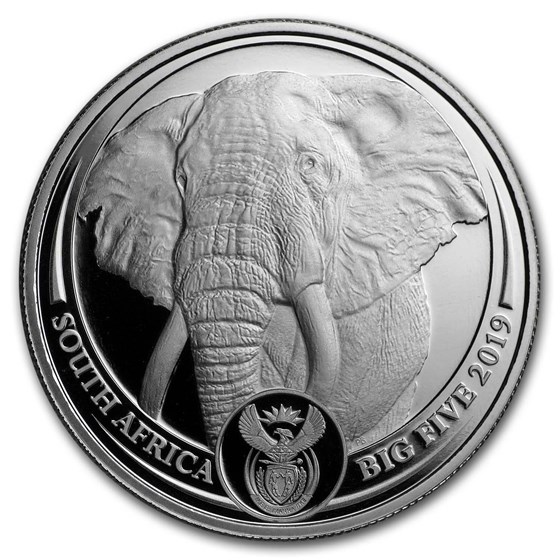 2019 South Africa 1 oz Platinum Big Five Elephant Proof 2019 South Africa 1 oz Platinum Big Five Elephant Proof
