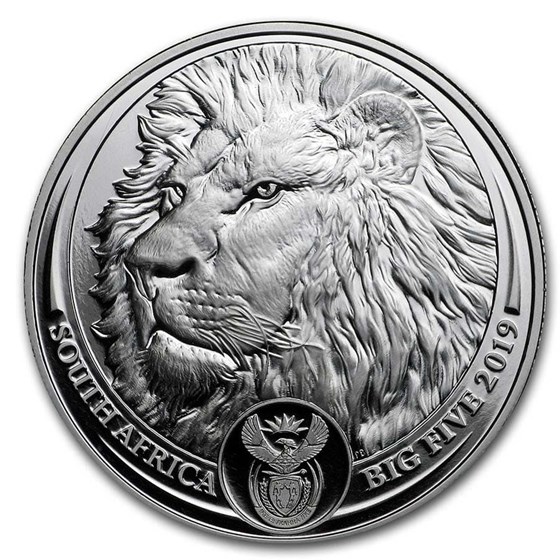 2019 South Africa 1 oz Platinum Big Five Lion Proof 2019 South Africa 1 oz Platinum Big Five Lion Proof