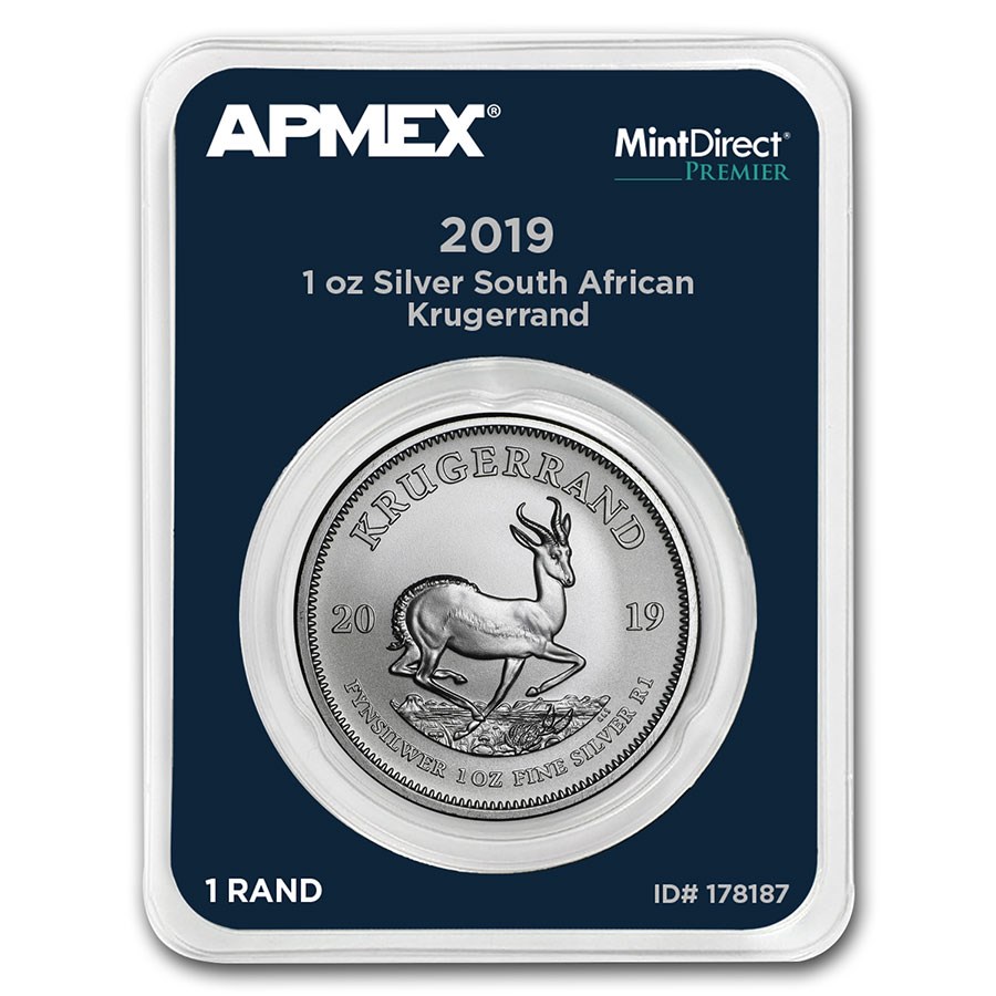 2019 South Africa 1 oz Silver Krugerrand (MD® Premier Single)
