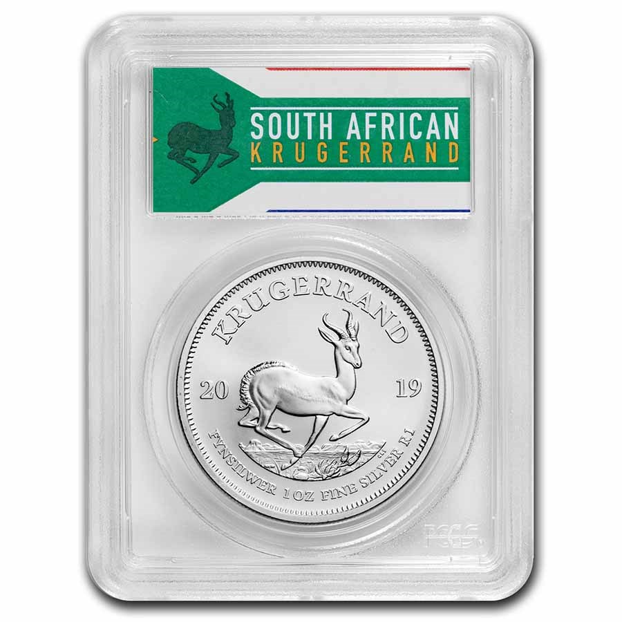 2019 South Africa 1 oz Silver Krugerrand MS-69 PCGS (FS)