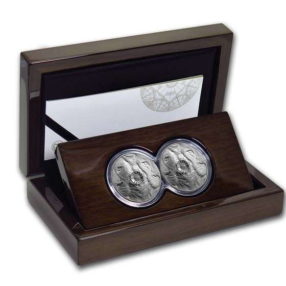 2019 South Africa 2-Coin Silver Big Five Lion Proof Set 2019 South Africa 2-Coin Silver Big Five Lion Proof Set