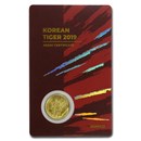 2019 South Korea 1/10 oz Gold Tiger BU (in Red Assay card)