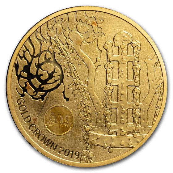 2019 South Korea 1 oz Gold Crown (Abrasions) 2019 South Korea 1 oz Gold Crown (Abrasions)