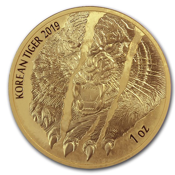 2019 South Korea 1 oz Gold Tiger BU (w/Box & COA) 2019 South Korea 1 oz Gold Tiger BU (w/Box & COA)