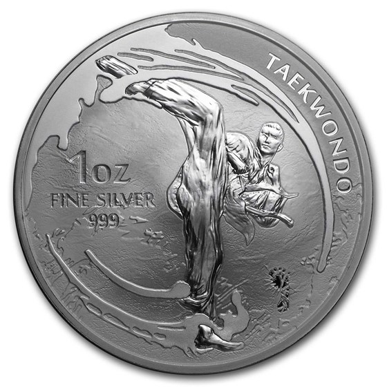 2019 South Korea 1 oz Silver K-Series Taekwondo BU 2019 South Korea 1 oz Silver K-Series Taekwondo BU