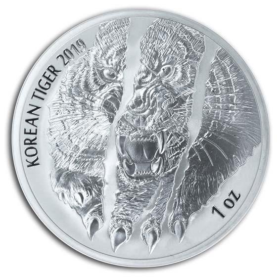 2019 South Korea 1 oz Silver Tiger BU 2019 South Korea 1 oz Silver Tiger BU