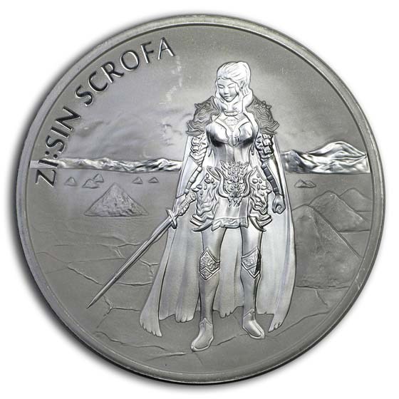 2019 South Korea 1 oz Silver ZI:SIN Scrofa (Abrasions)