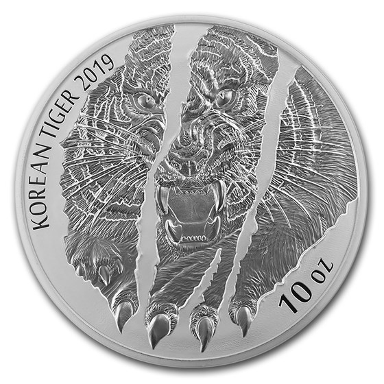 2019 South Korea 10 oz Silver Tiger BU 2019 South Korea 10 oz Silver Tiger BU