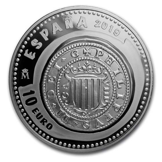 2019 Spain Proof Silver €10 Jewels of Numismatics 8 Reales 2019 Spain Proof Silver €10 Jewels of Numismatics 8 Reales
