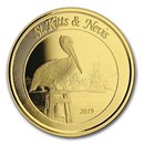 2019 St. Kitts & Nevis 1 oz Gold Pelican BU