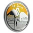 2019 St. Lucia 1 oz Silver Pink Flamingo (Colorized)