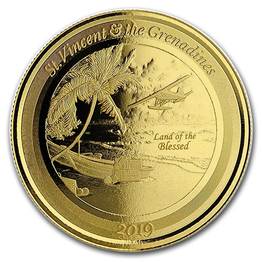 2019 St. Vincent & The Grenadines 1 oz Gold Seaplane BU