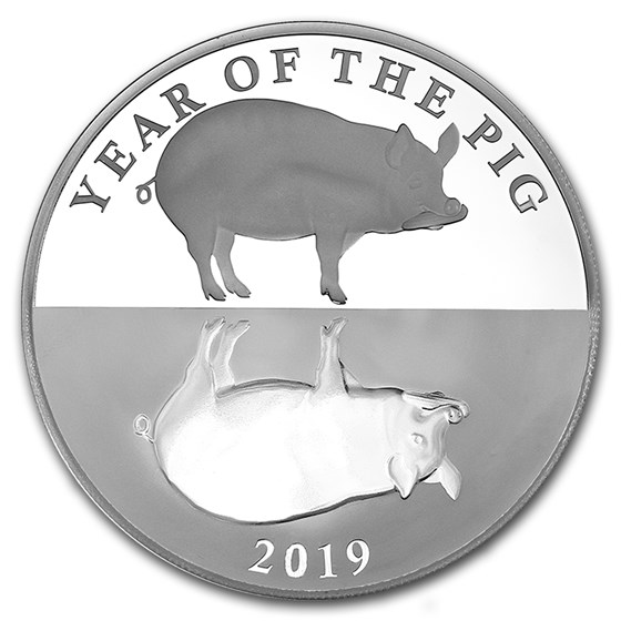 2019 Tokelau 1 oz Silver Proof Year of the Pig Mirror Pig 2019 Tokelau 1 oz Silver Proof Year of the Pig Mirror Pig
