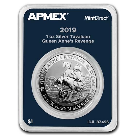 2019 TUV 1 oz Silver Queen Anne's Revenge (MintDirect® Single)