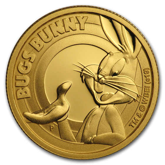 2019 Tuvalu 1/4 oz Gold Looney Tunes Bugs Bunny Proof 2019 Tuvalu 1/4 oz Gold Looney Tunes Bugs Bunny Proof