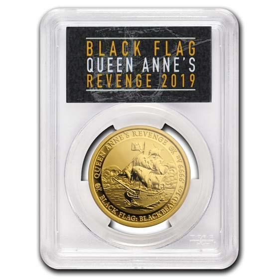 2019 Tuvalu 1 oz Gold Queen Anne's Revenge MS-70 PCGS (FS) 2019 Tuvalu 1 oz Gold Queen Anne's Revenge MS-70 PCGS (FS)