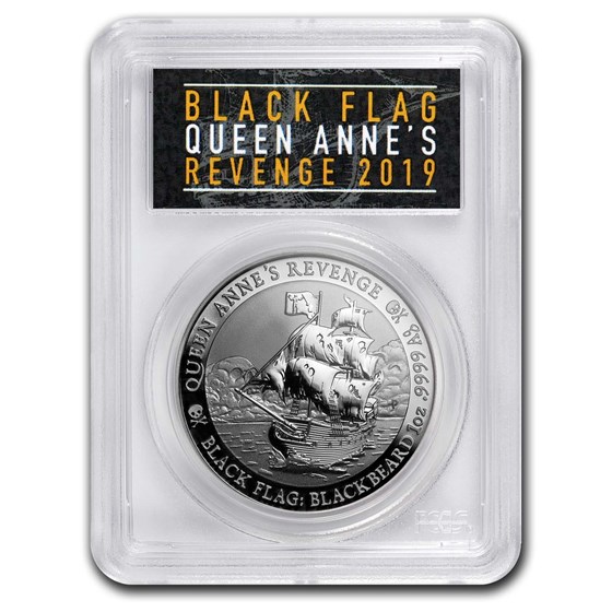 2019 Tuvalu 1 oz Silver Queen Anne's Revenge MS-70 PCGS (FS)