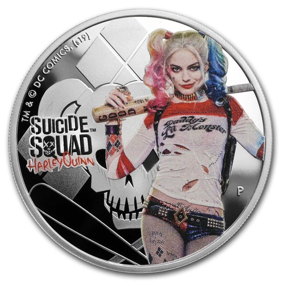 2019 Tuvalu 1 oz Silver Suicide Squad Harley Quinn Proof 2019 Tuvalu 1 oz Silver Suicide Squad Harley Quinn Proof