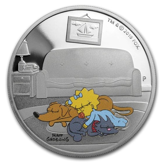 2019 Tuvalu 1 oz Silver The Simpsons: Maggie Proof 2019 Tuvalu 1 oz Silver The Simpsons: Maggie Proof