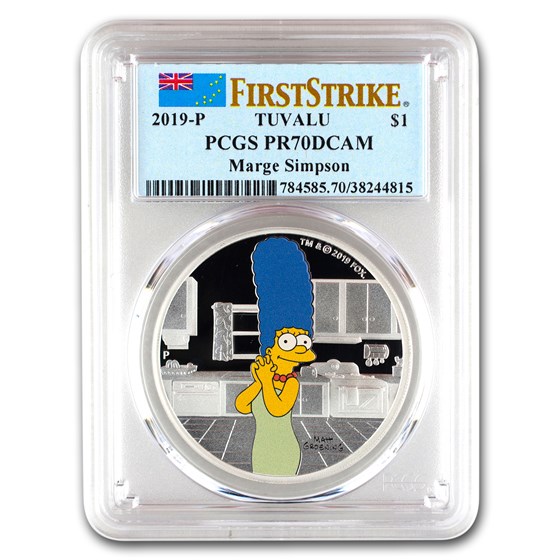 2019 Tuvalu 1 oz Silver The Simpsons: Marge PR-70 PCGS (FS) 2019 Tuvalu 1 oz Silver The Simpsons: Marge PR-70 PCGS (FS)
