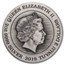 2019 Tuvalu 2 oz Silver Double Dragon Rimless Coin (Antiqued)