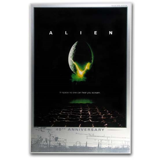 2019 Tuvalu Silver 40th Anniversary Alien Foil