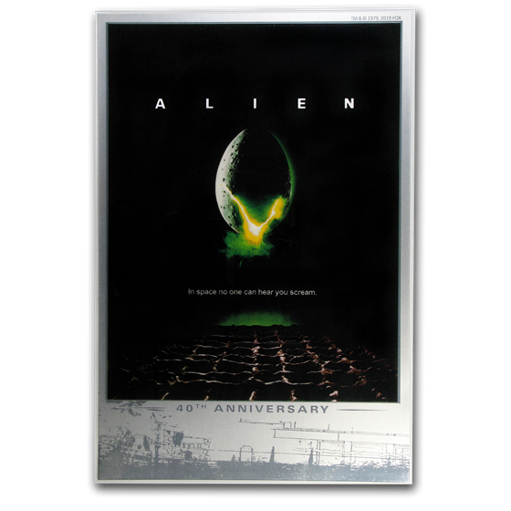 2019 Tuvalu Silver 40th Anniversary Alien Foil 2019 Tuvalu Silver 40th Anniversary Alien Foil
