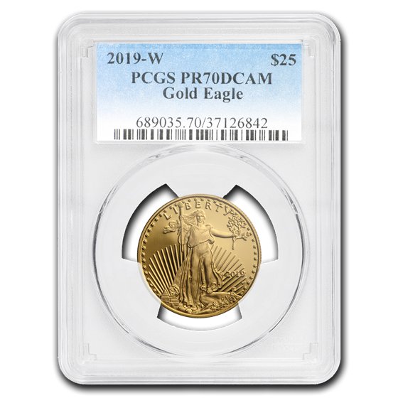 2019-W 1/2 oz Proof Gold American Eagle PR-70 PCGS 2019-W 1/2 oz Proof Gold American Eagle PR-70 PCGS