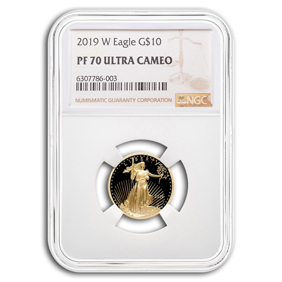 2019-W 1/4 oz Proof American Gold Eagle PF-70 UCAM NGC 2019-W 1/4 oz Proof American Gold Eagle PF-70 UCAM NGC