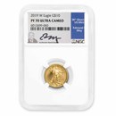2019-W 1/4 oz Proof Gold Eagle PF-70 NGC (Ed C. Moy Signed)