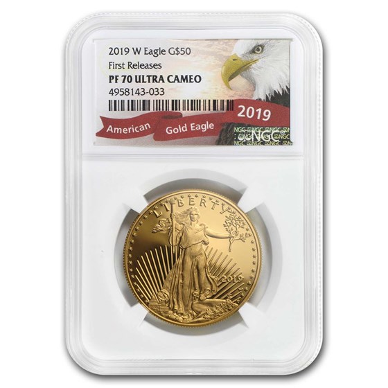2019-W 1 oz Proof American Gold Eagle PF-70 NGC (ER) 2019-W 1 oz Proof American Gold Eagle PF-70 NGC (ER)