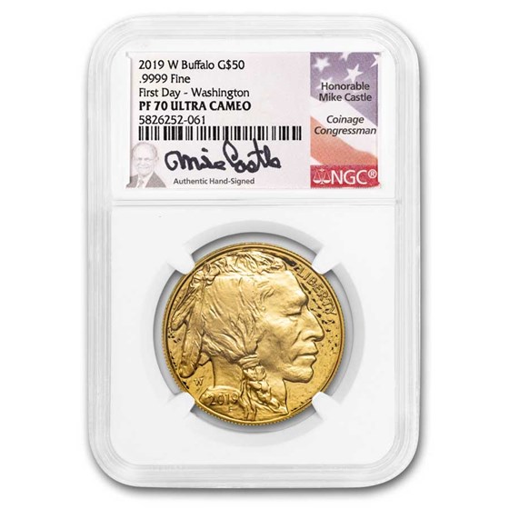 2019-W 1 oz Proof Gold Buffalo PF-70 UCAM NGC (FDI Castle Label) 2019-W 1 oz Proof Gold Buffalo PF-70 UCAM NGC (FDI Castle Label)