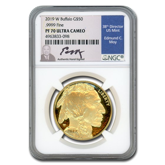 2019-W 1 oz Proof Gold Buffalo PF-70 UCAM NGC (Moy Label) 2019-W 1 oz Proof Gold Buffalo PF-70 UCAM NGC (Moy Label)
