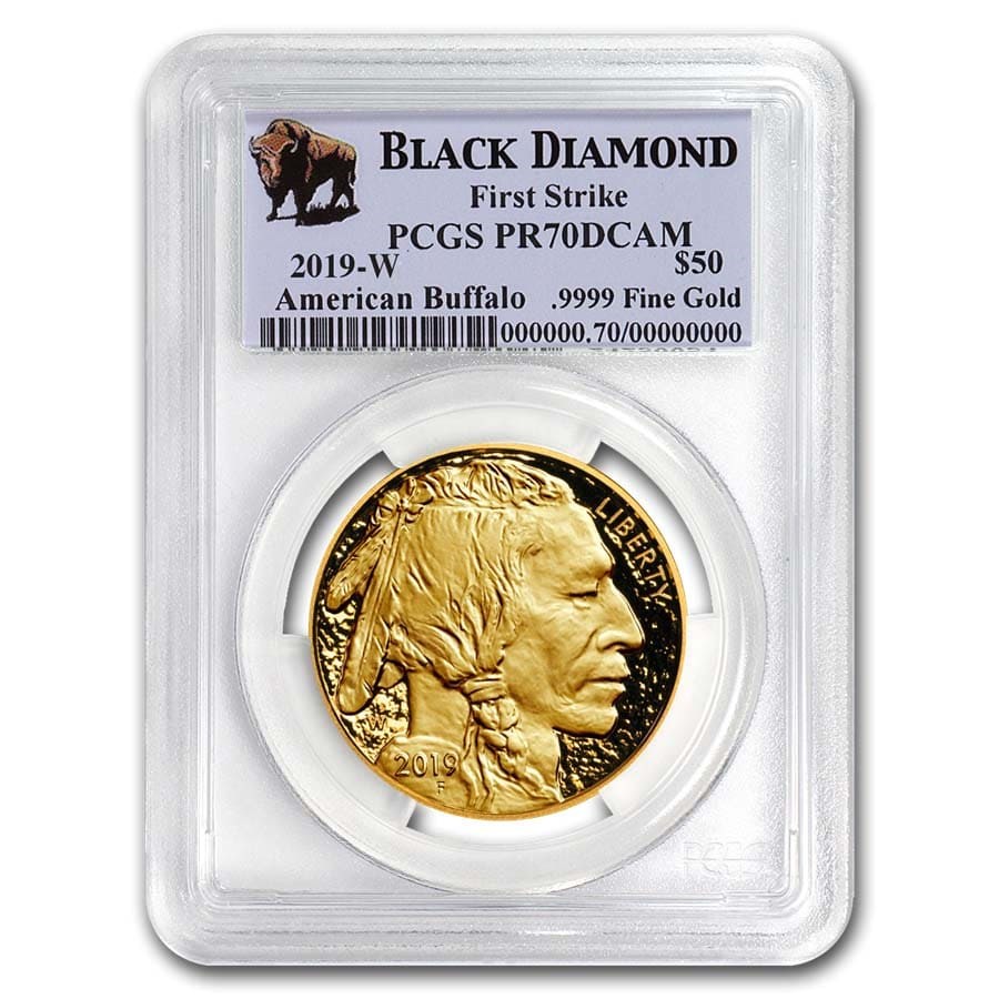 2019-W 1 oz Proof Gold Buffalo PR-70 PCGS (FS, Black Diamond)