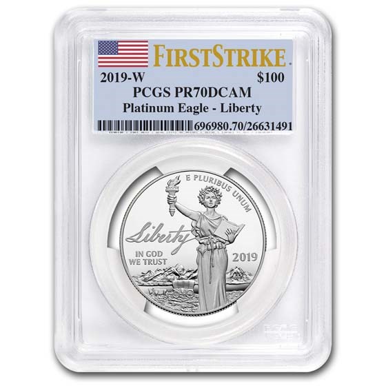 2019-W 1 oz Proof Platinum Eagle PR-70 PCGS (FirstStrike®) 2019-W 1 oz Proof Platinum Eagle PR-70 PCGS (FirstStrike®)