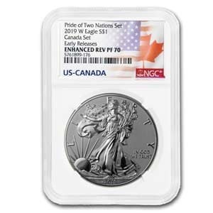 2019-W 1 oz Silver Eagle Enhanced Reverse Proof PF-70 NGC (ER)