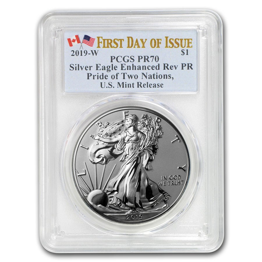 2019-W 1 oz Silver Eagle Enhanced Reverse Proof PR-70 PCGS (FDI)
