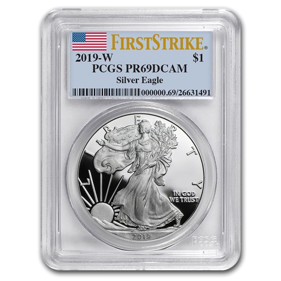 2019-W American Silver Eagle PR-69 PCGS (FirstStrike®) 2019-W American Silver Eagle PR-69 PCGS (FirstStrike®)