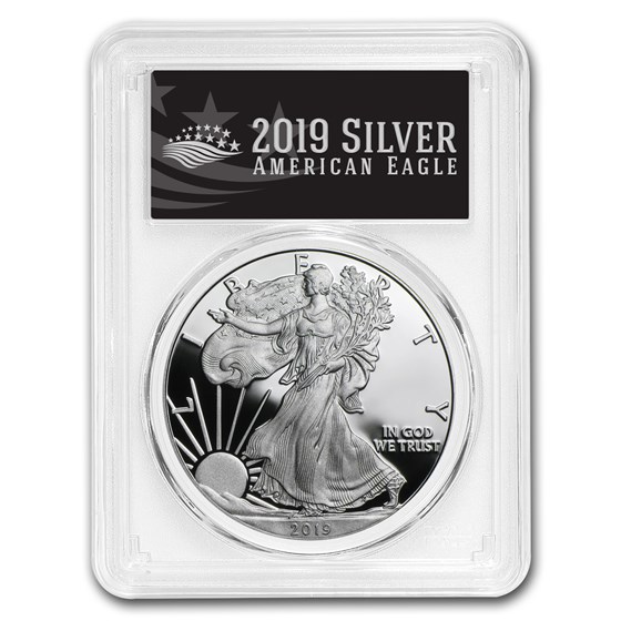 2019-W American Silver Eagle PR-70 PCGS (First Day, Black Label) 2019-W American Silver Eagle PR-70 PCGS (First Day, Black Label)