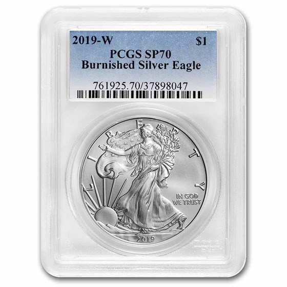 2019-W Burnished American Silver Eagle SP-70 PCGS 2019-W Burnished American Silver Eagle SP-70 PCGS