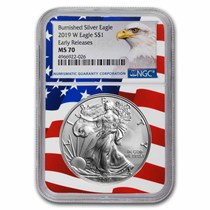Buy 2019-W Burnished Silver Eagle MS-70 NGC (Early Releases) | APMEX