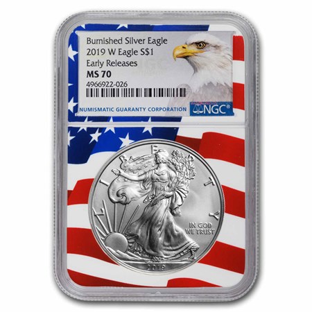 Buy 2019-W Burnished Silver Eagle MS-70 NGC (Early Releases) | APMEX