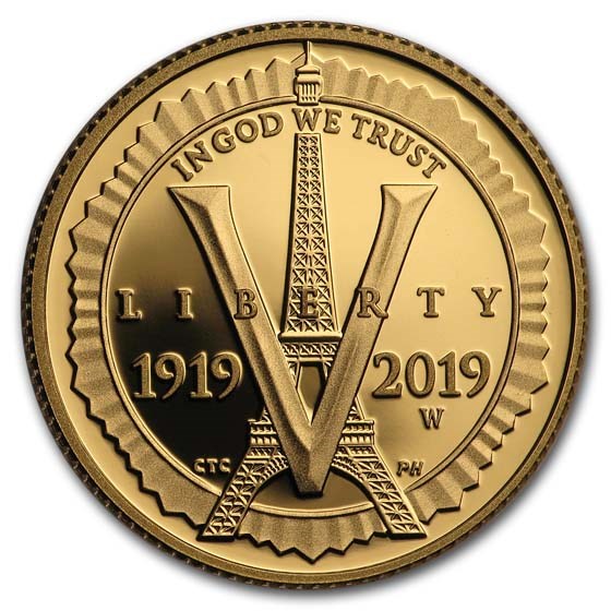 2019-W Gold $5 American Legion Proof (w/Box & COA) 2019-W Gold $5 American Legion Proof (w/Box & COA)