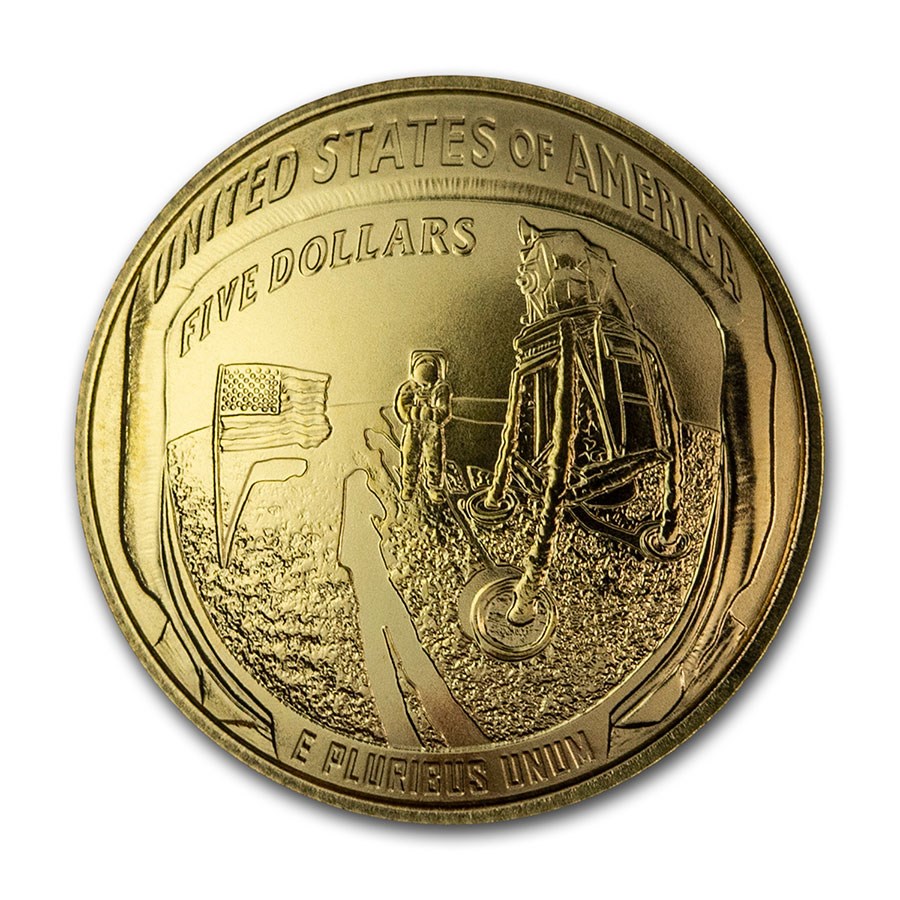 2019-W Gold $5 Apollo 11 50th Anniversary BU (Capsule Only)