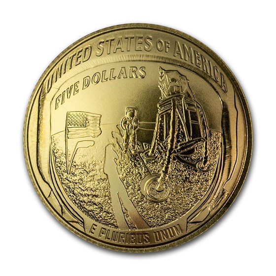 2019-W Gold $5 Apollo 11 50th Anniversary BU (Capsule Only) 2019-W Gold $5 Apollo 11 50th Anniversary BU (Capsule Only)