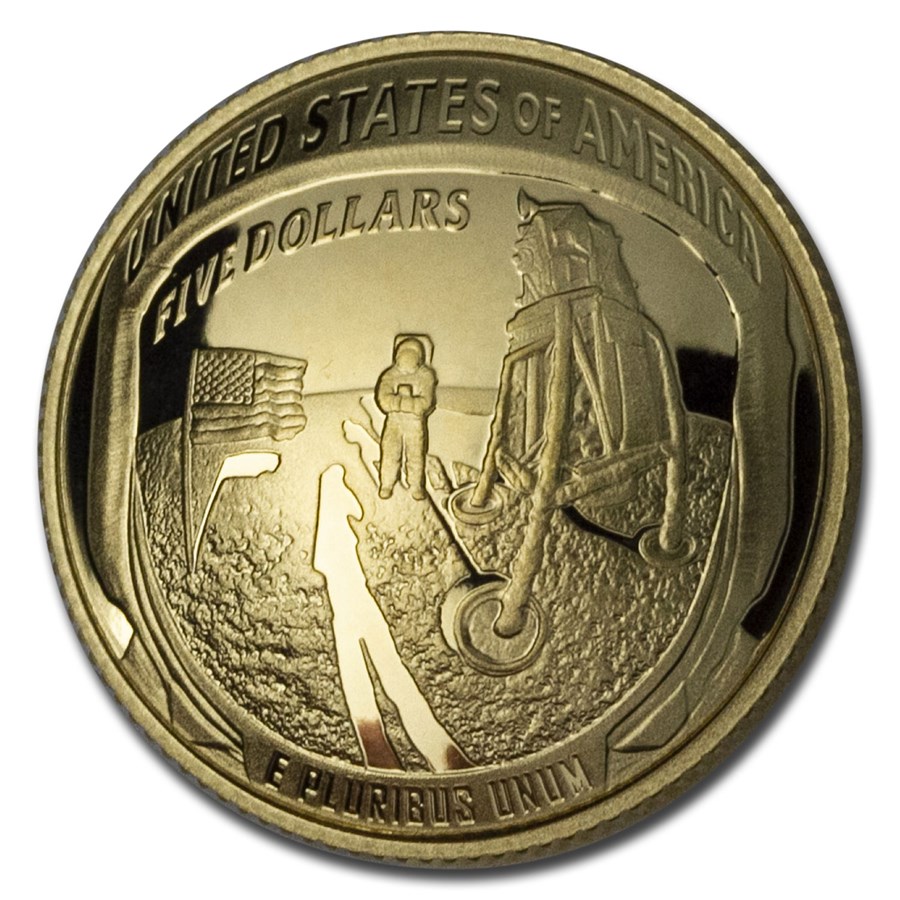2019-W Gold $5 Apollo 11 50th Anniversary Proof (Capsule Only)