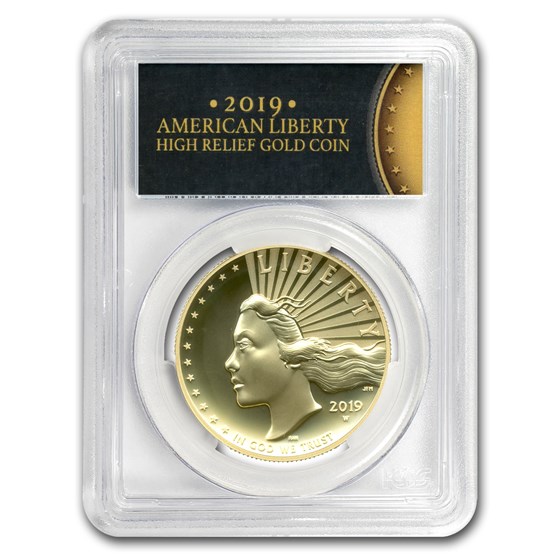 2019-W High Relief American Liberty Gold SP-70 PL PCGS (FS) 2019-W High Relief American Liberty Gold SP-70 PL PCGS (FS)