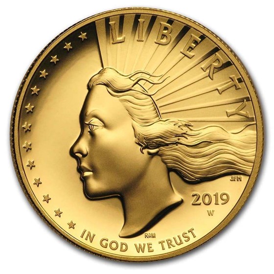 2019-W High Relief American Liberty Gold (w/Box and COA)
